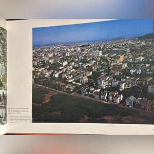 Vintage coffee table books- red- above San Francisco- architectural- photos